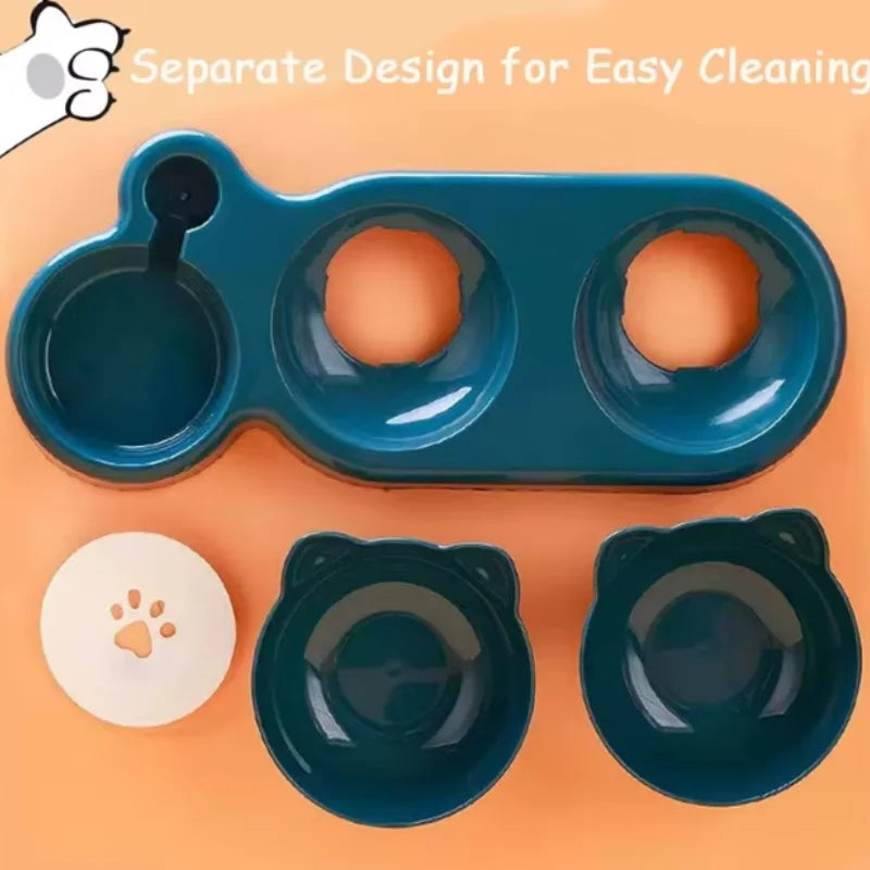 Ergonomische 3-in-1 Futterstation mit Wasserspender